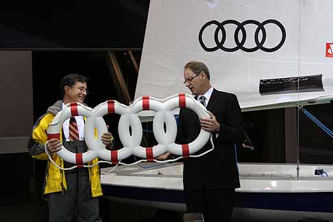 Audi - il comico Stephen Colbert e Johan de Nyschen, presidente Audi USA